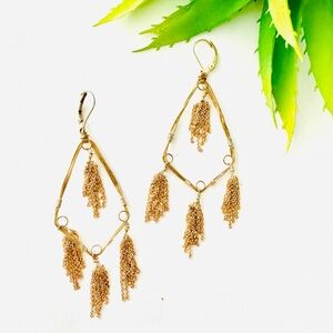 Elegant Gold Dangle Earrings